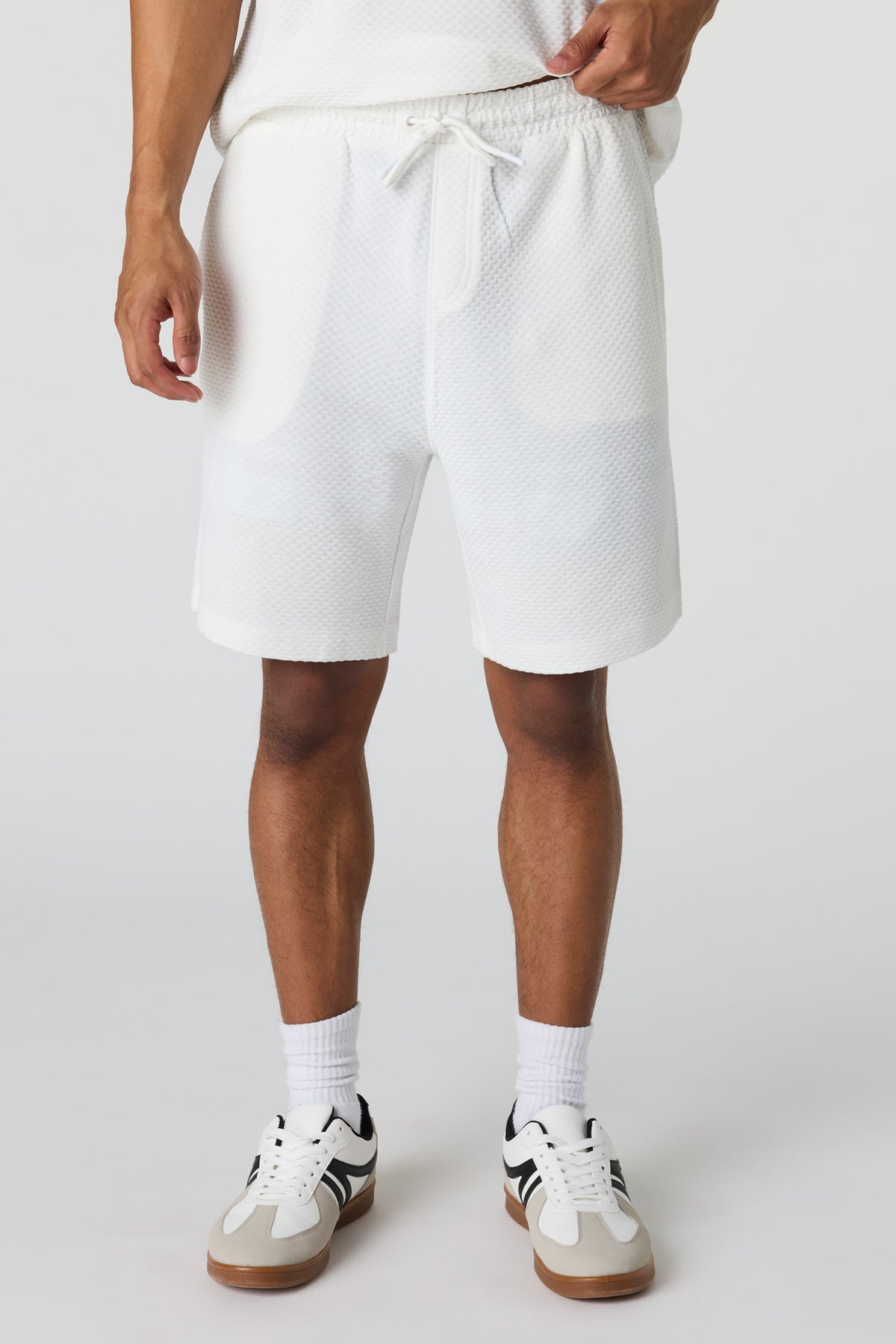 Textured Short - White