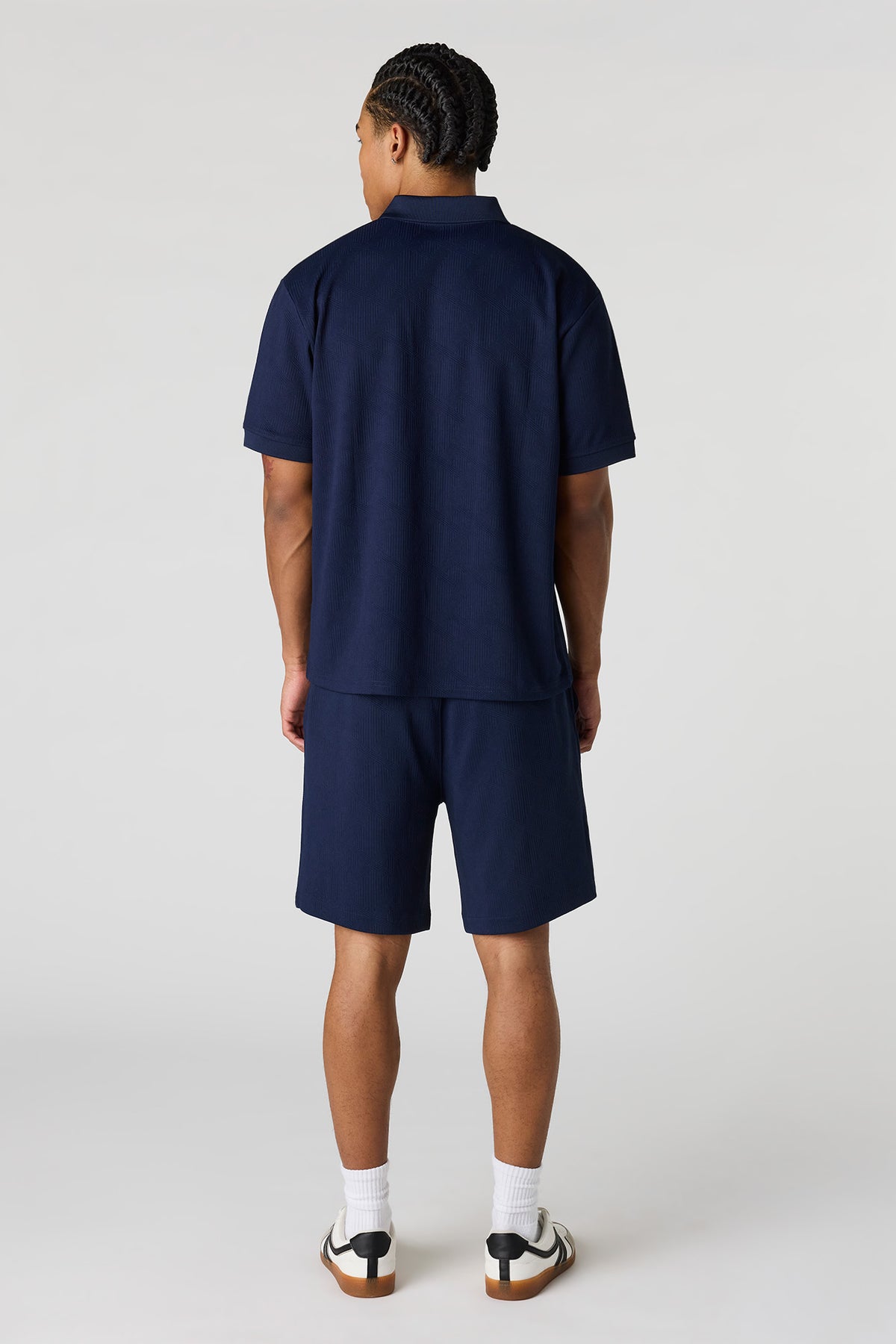 Alt View 3. Textured Short - Navy