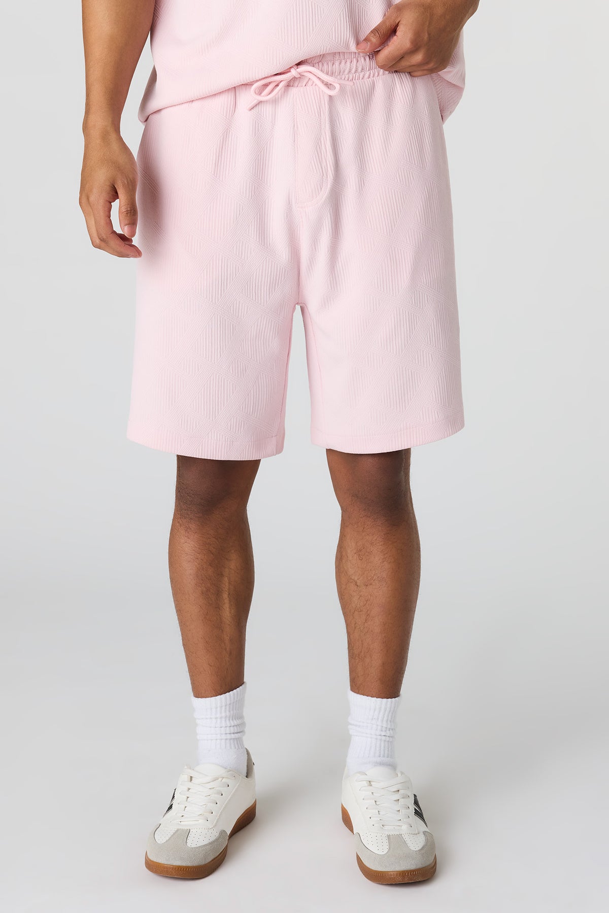 Textured Short - Light Pink