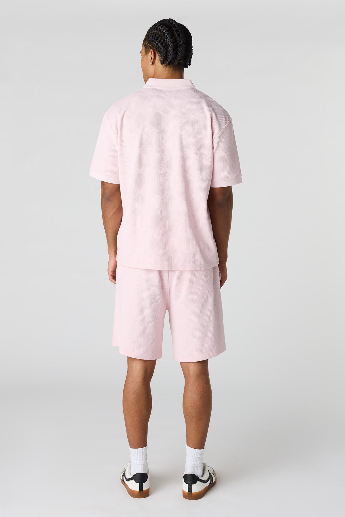 Alt View 3. Textured Short - Light Pink