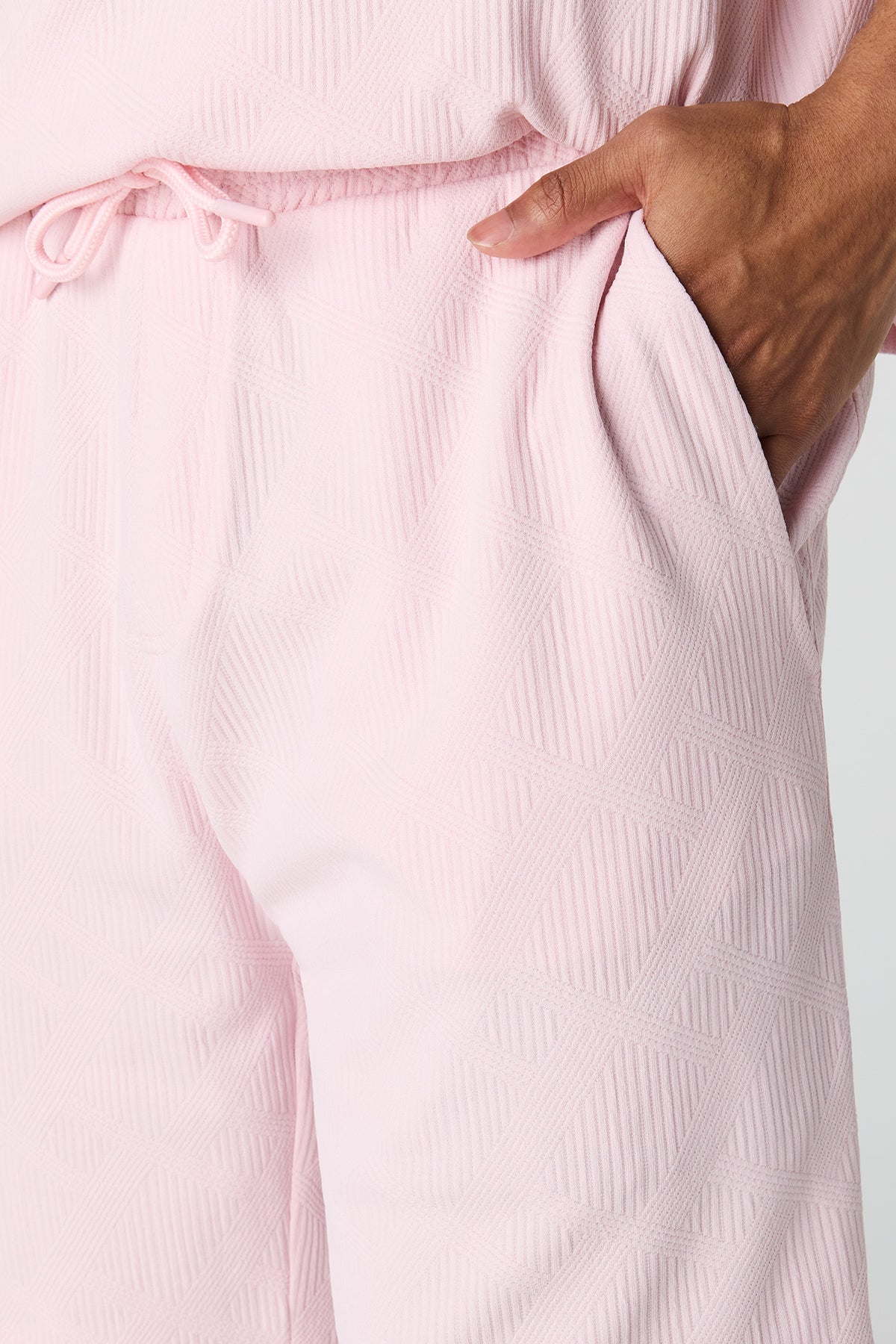 Alt View 4. Textured Short - Light Pink