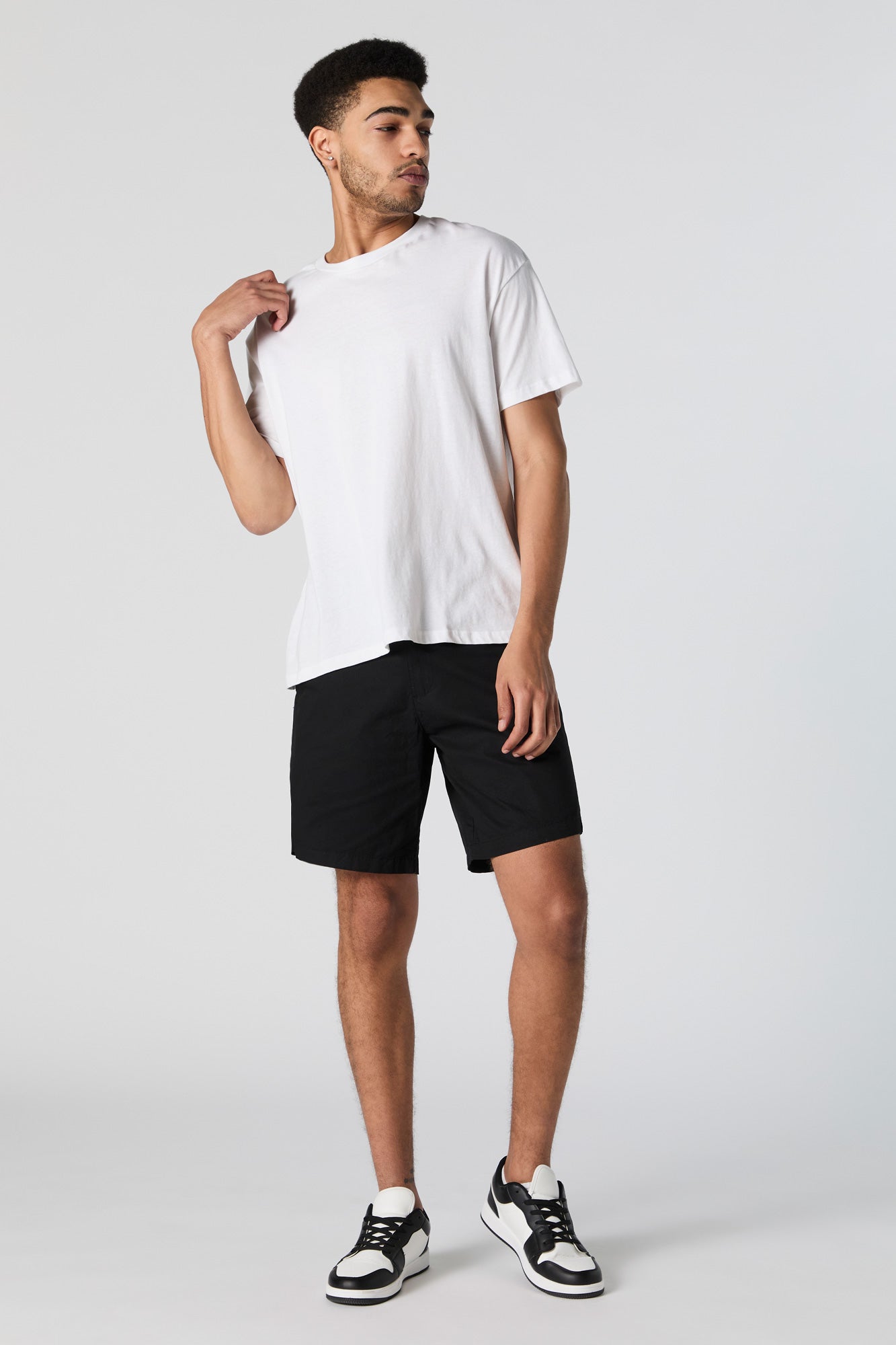 Solid Button-Up Short