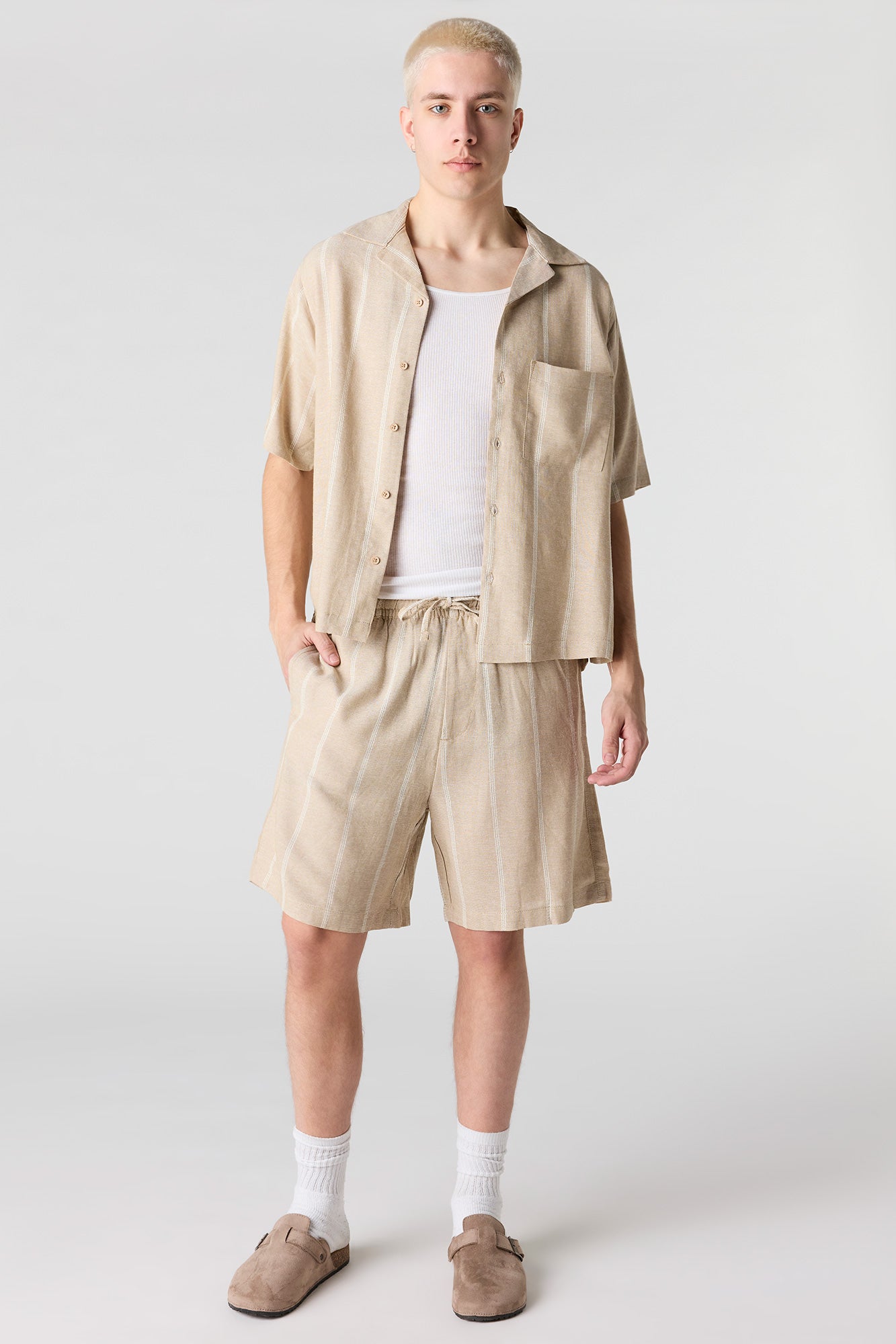 Linen-Blend Drawstring Short – Urban Planet