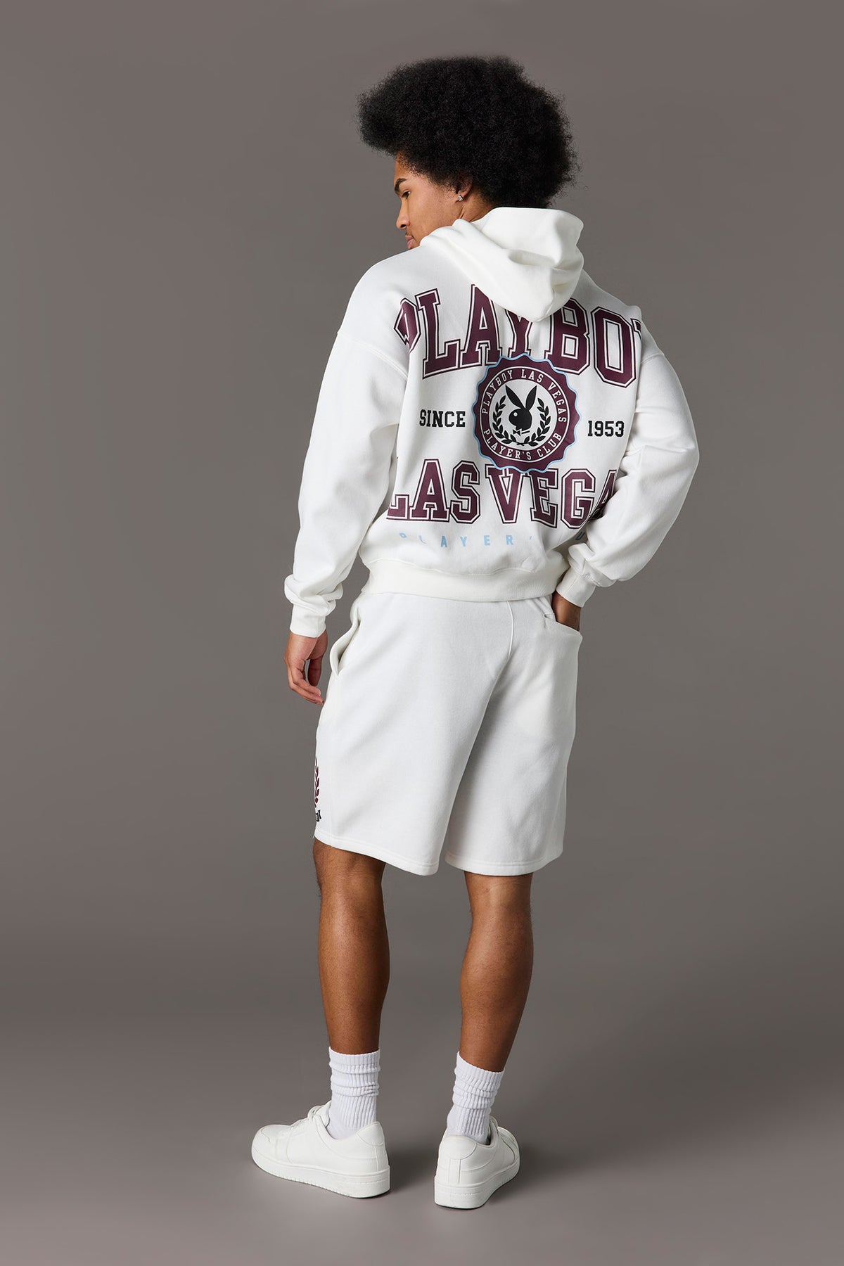 Alt View 3. Playboy Graphic Fleece Short - Off White