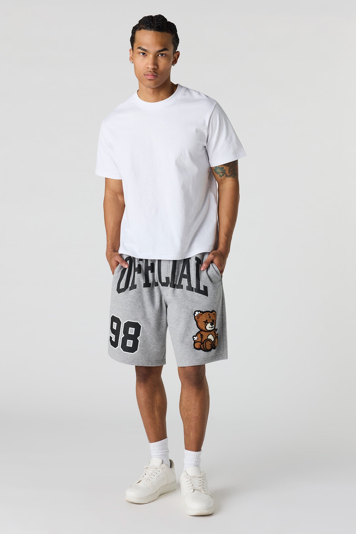 Vue alternative 2. Short en molleton imprimé