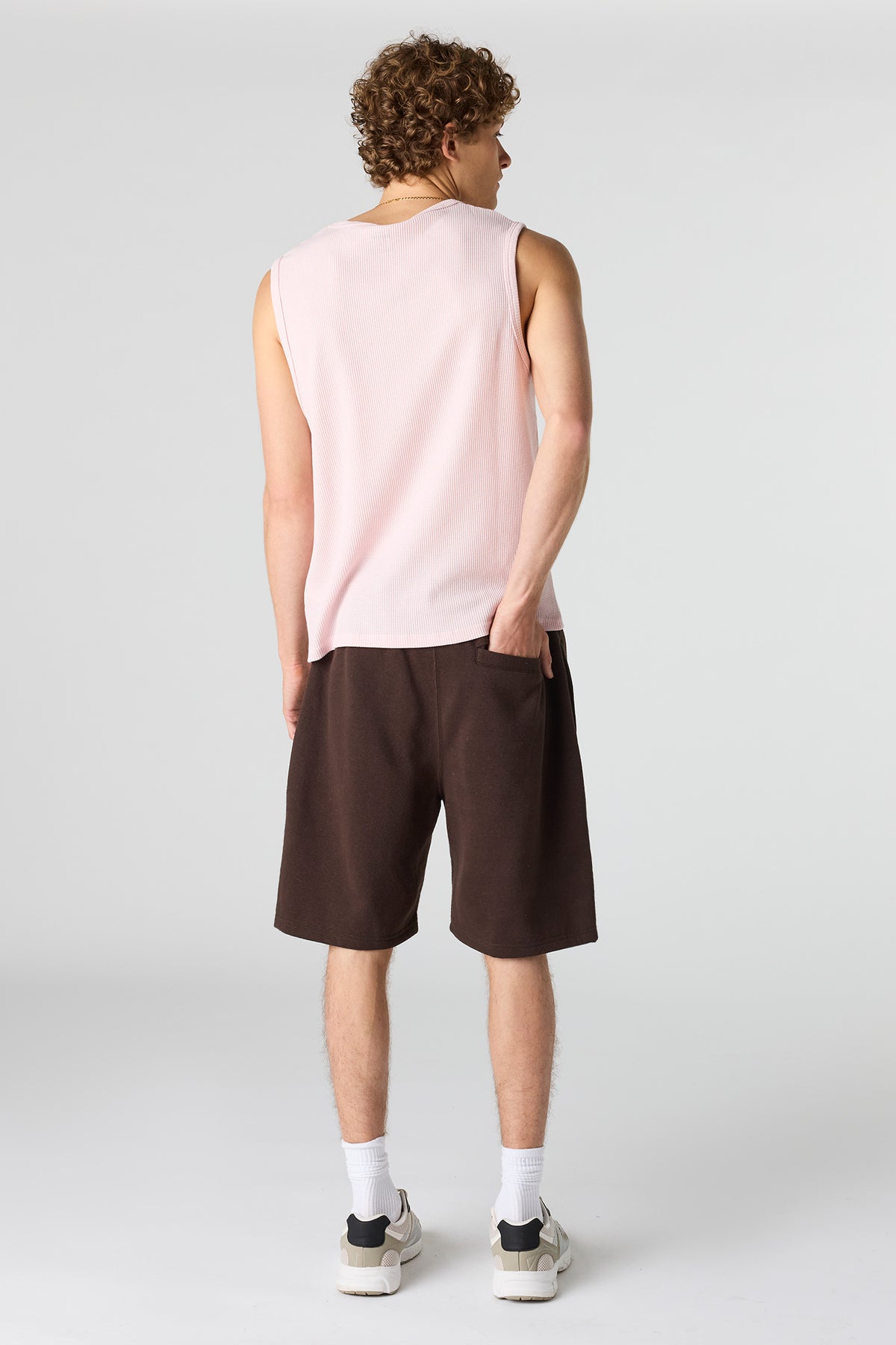 Alt View 3. Fleece Short 8.5" - Dark Brown
