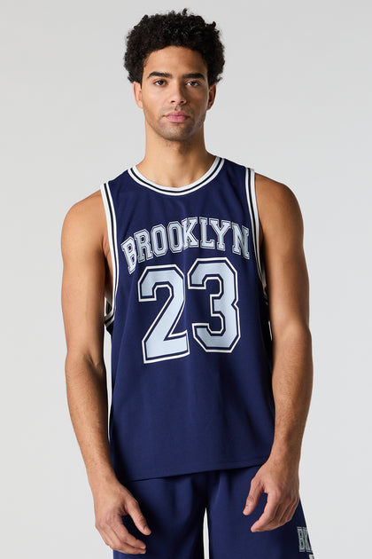 Jersey de basketball en filet à imprimé Brooklyn