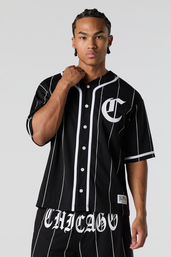Jersey de baseball  en filet à imprimé City