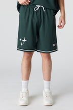 Short en filet imprimé