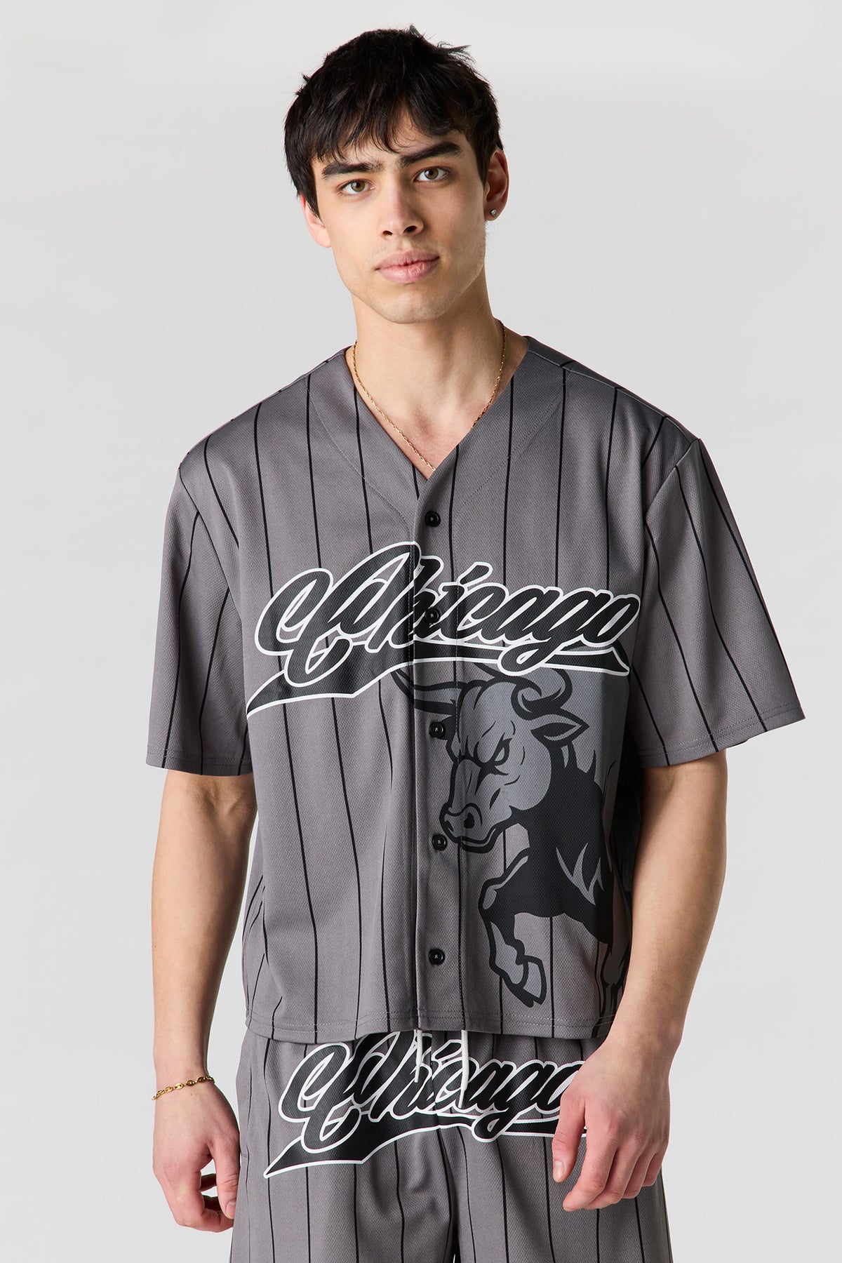 Jersey de baseball en filet imprimé