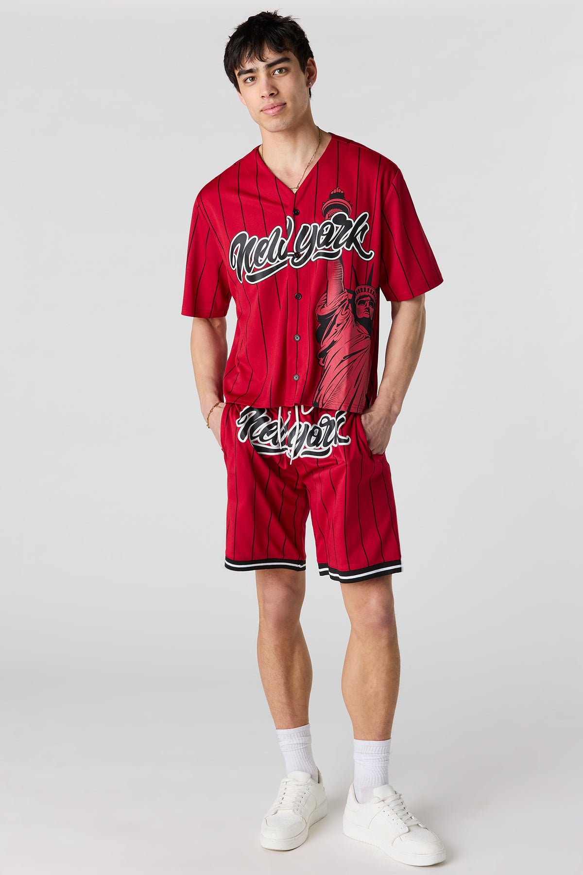 Vue alternative 3. Jersey de baseball en filet imprimé