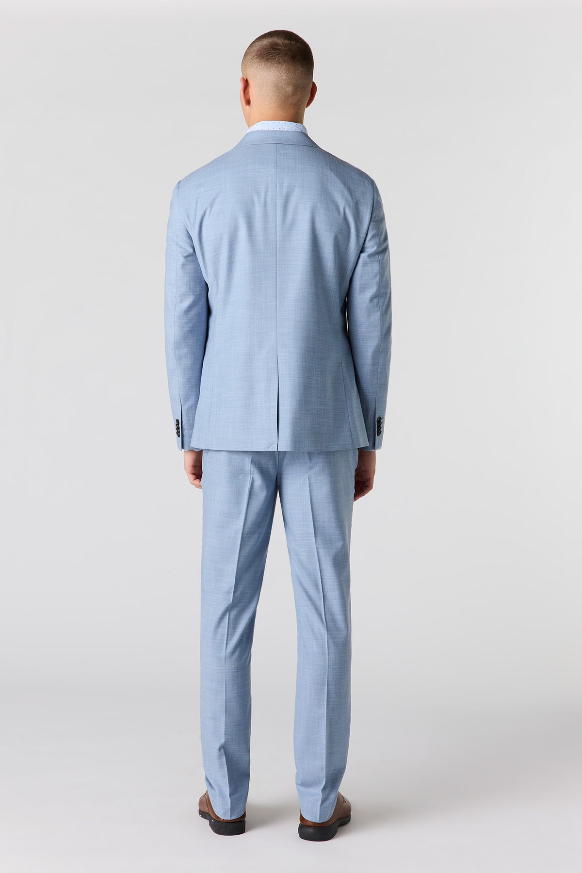 Alt View 3. Slim Fit Suit Pant - Light Blue