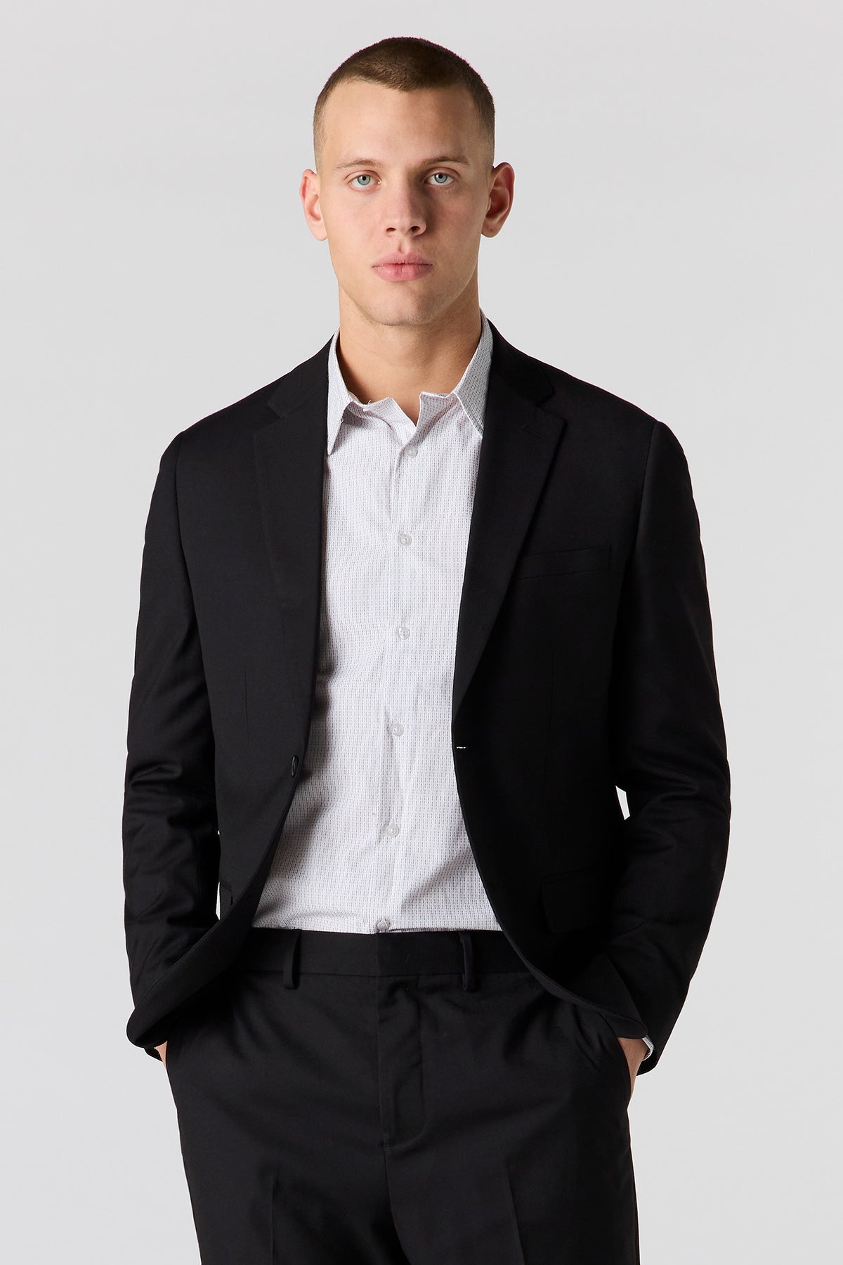 Regular Fit Suit Jacket - Black