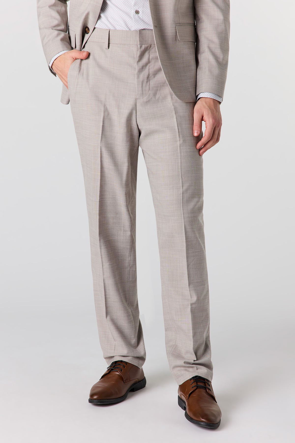 Regular Fit Suit Pant - Beige