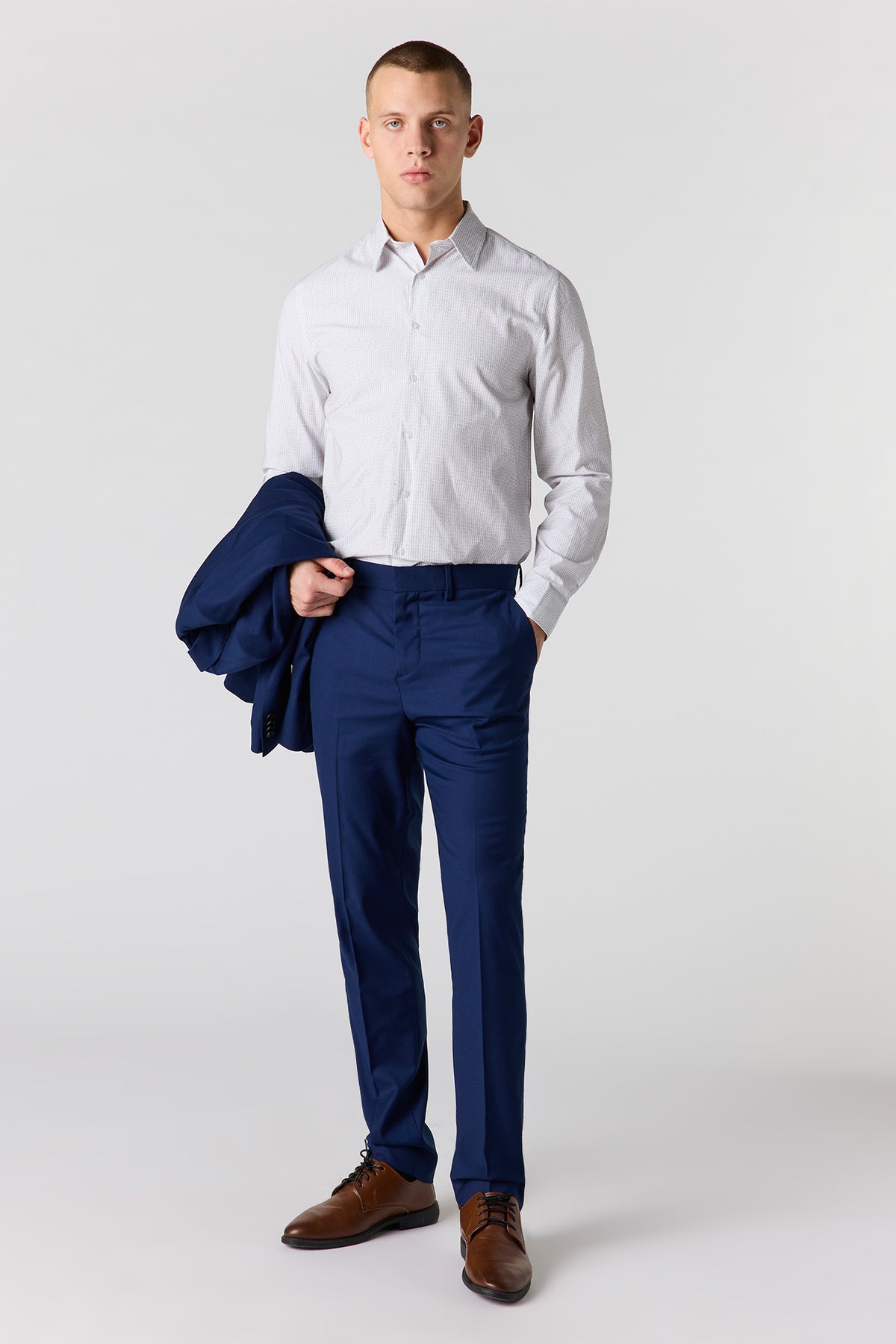 Alt View 3. Dress Shirt - Eggshell
