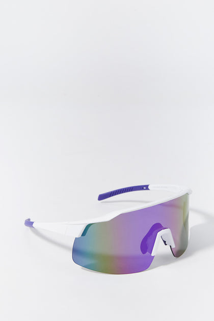 White Soft Touch Shield Sunglasses