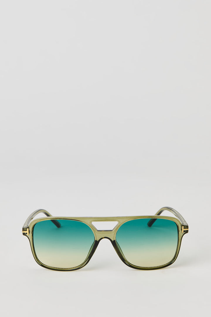 Lunettes de soleil aviateur transparentes