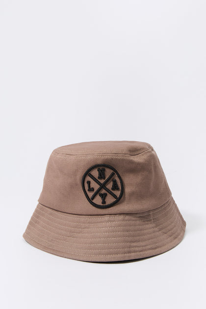Urban Planet LA NY Embroidered Bucket Hat | Black | Men's