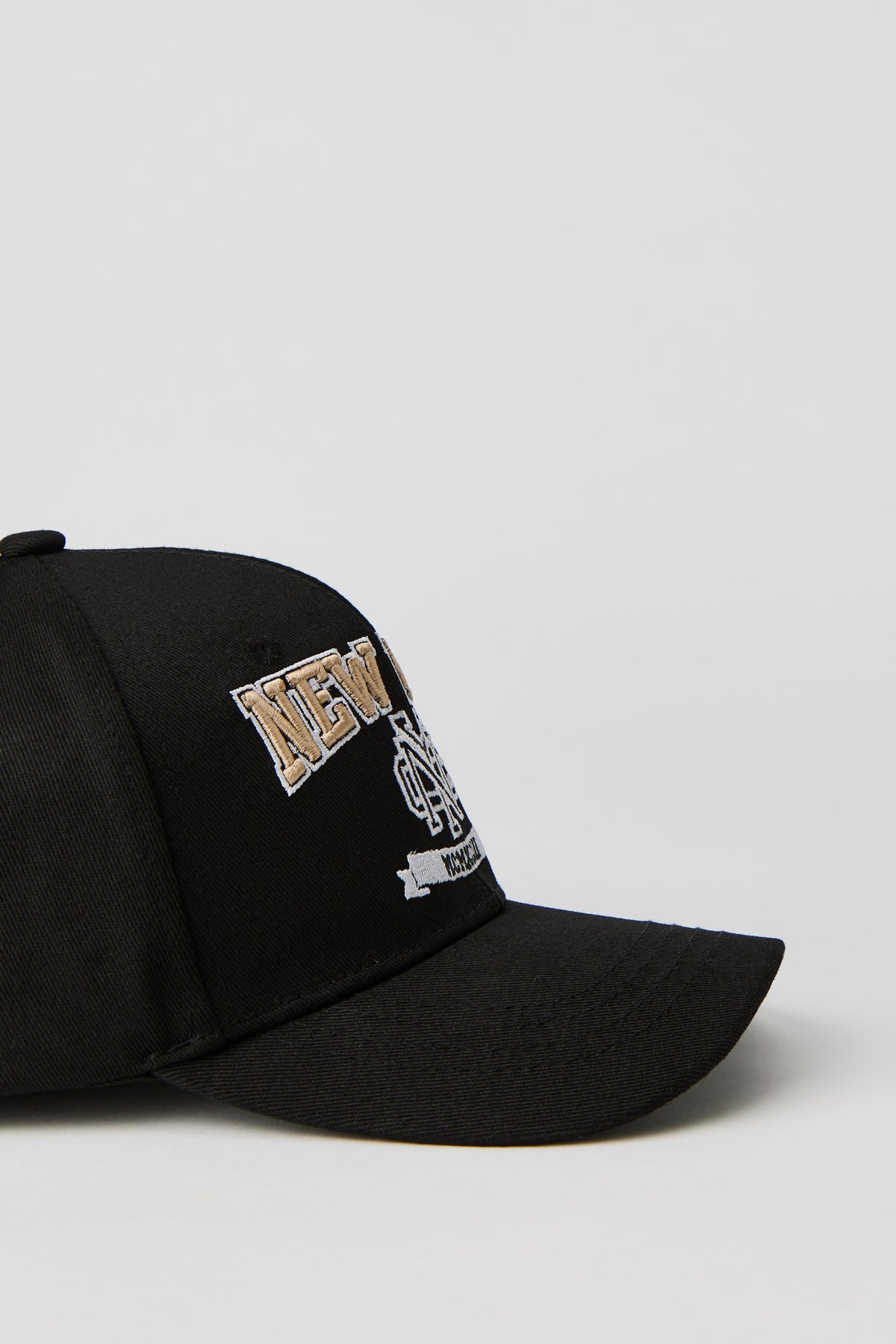 Alt View 2. Embroidered Baseball Hat - Black