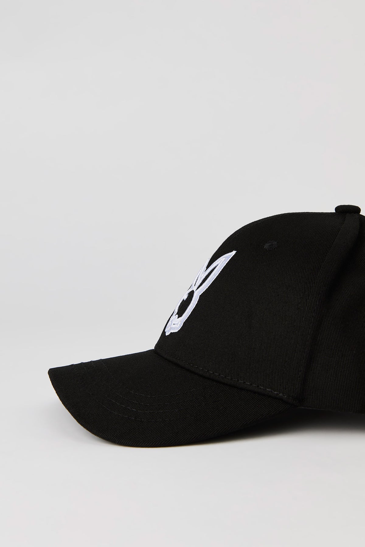 Alt View 3. LA Embroidered Baseball Hat - Black