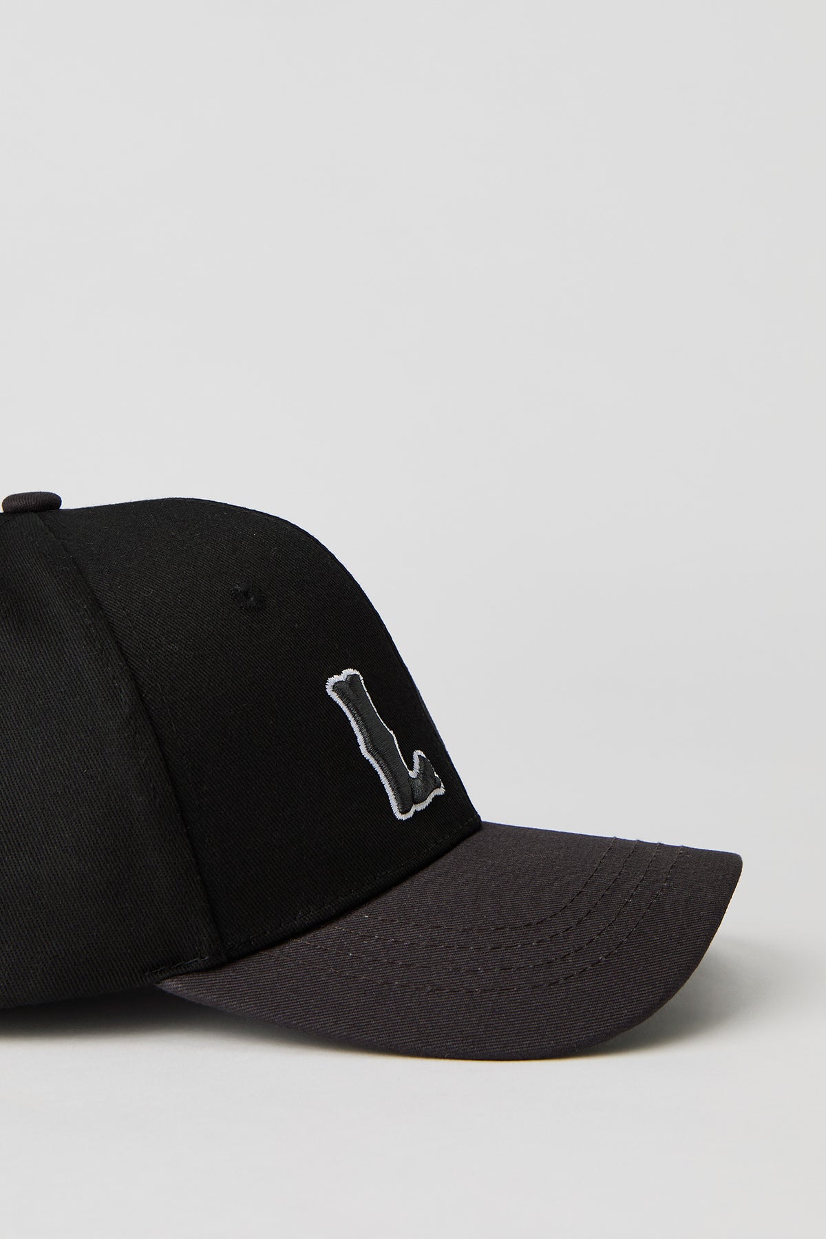 Alt View 2. City Embroidered Baseball Hat - Black with White