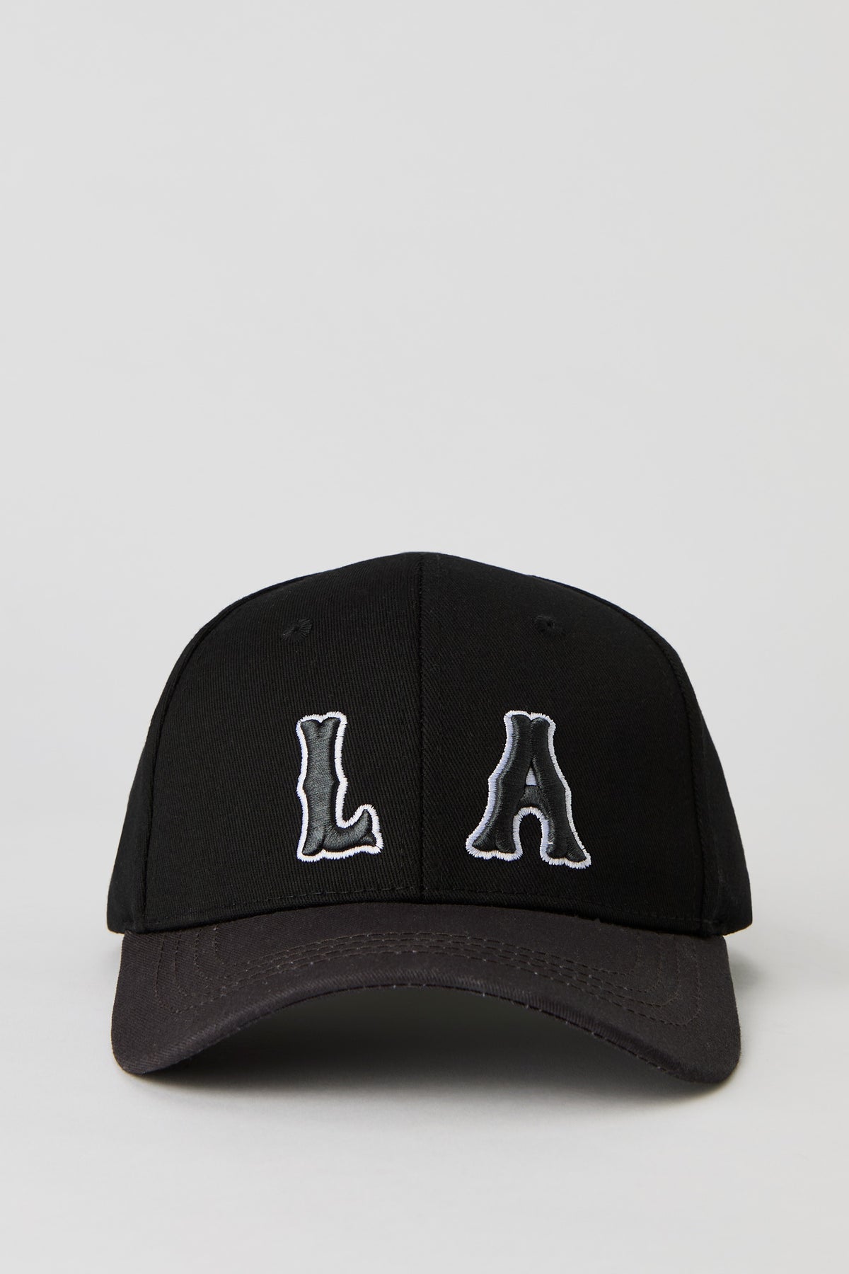 City Embroidered Baseball Hat - Black with White