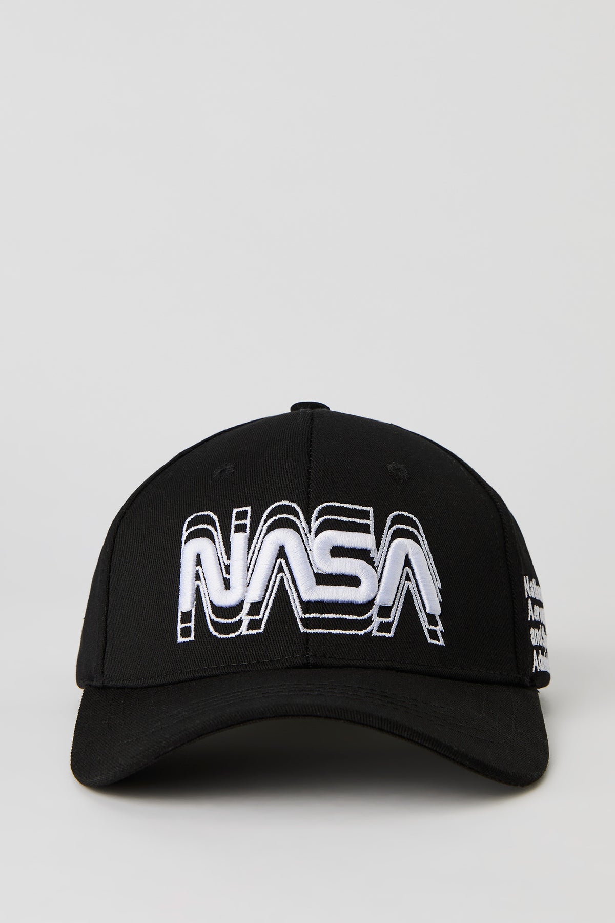 NASA Embroidered Baseball Hat - Black