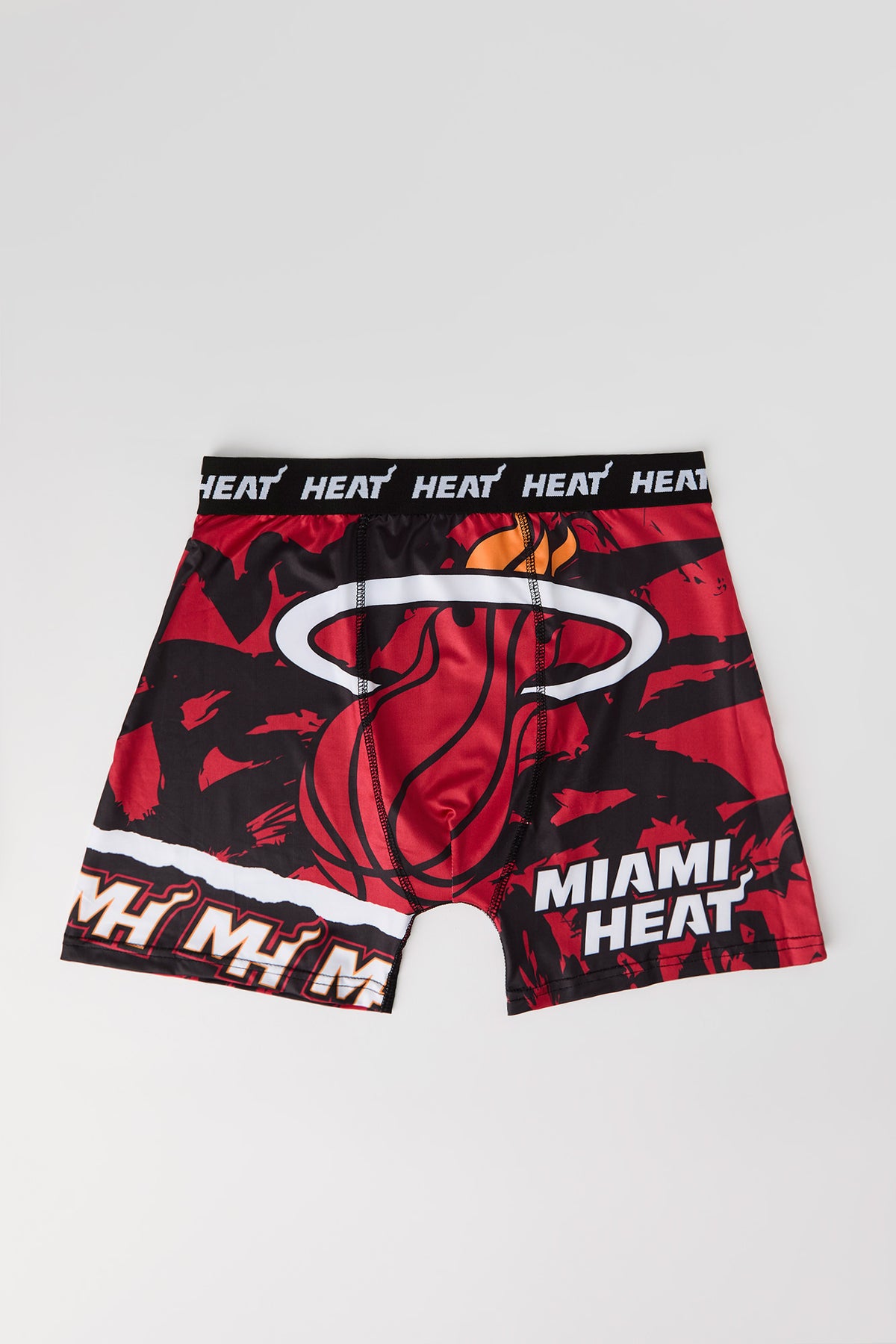 Miami Heat Print Boxer Brief - Dark Red