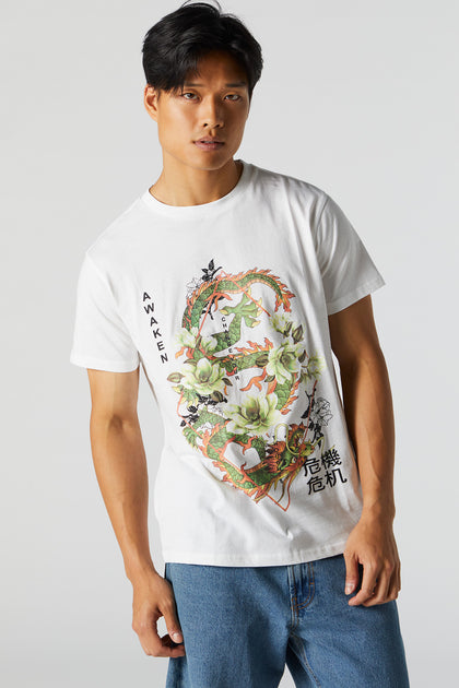 Graphic Cotton Short-Sleeved T-Shirt - Ready to Wear