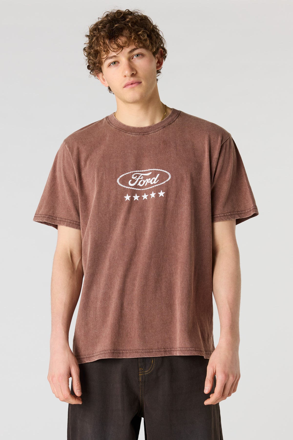 Vue alternative 2. T-shirt délavé à imprimé Ford