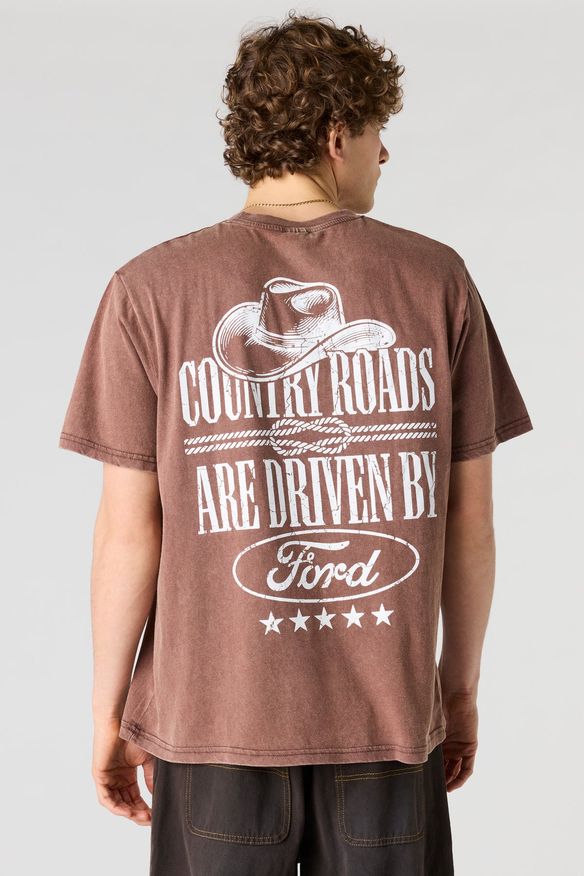 Vue alternative 4. T-shirt délavé à imprimé Ford