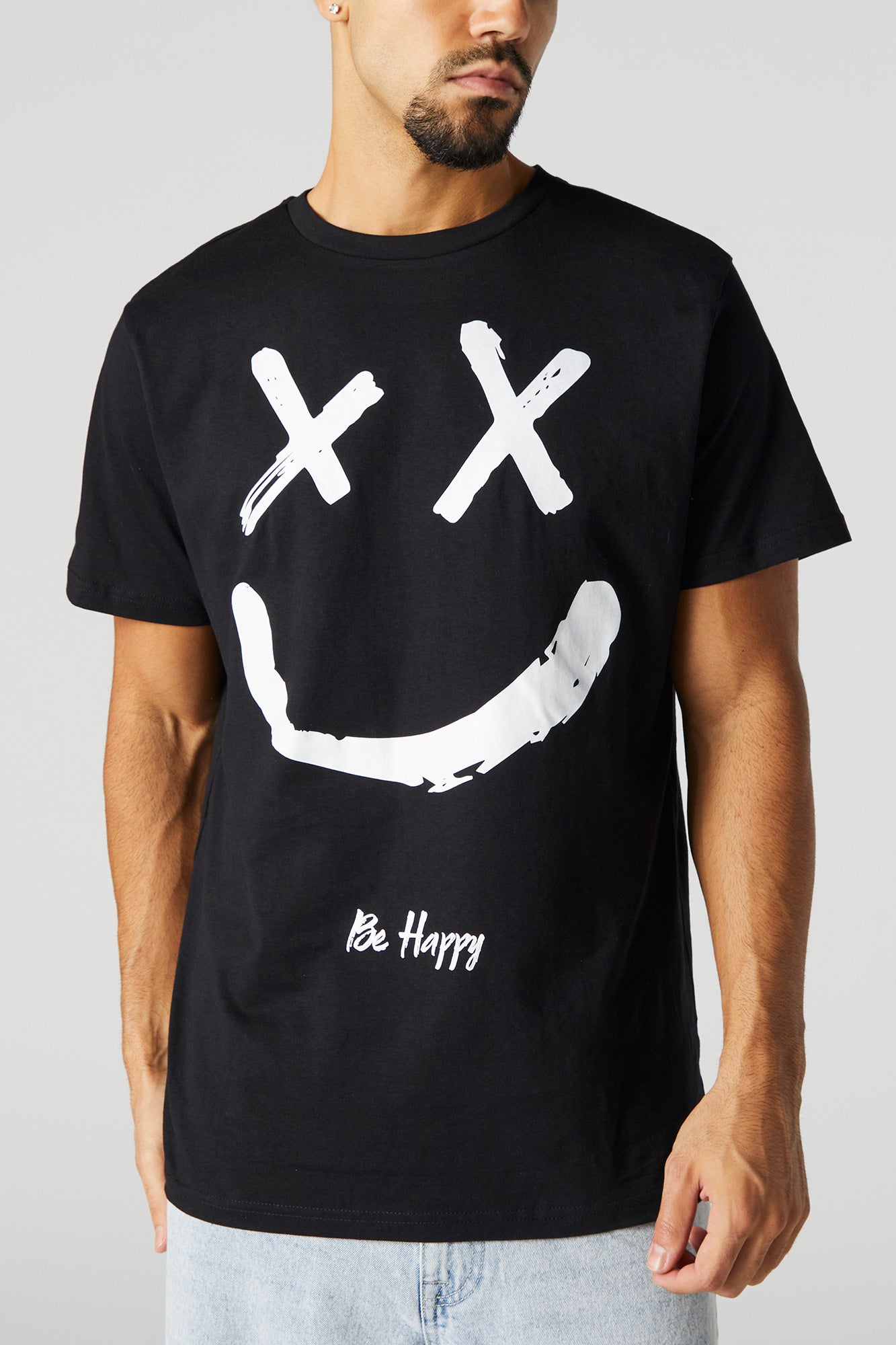 Smile Graffiti Be Happy Graphic T-Shirt