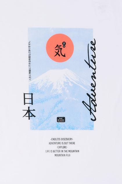 T-shirt à imprimé Mount Fuji