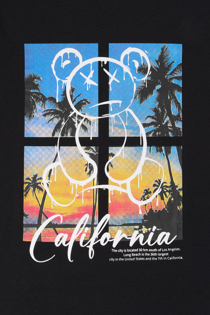 T-shirt à imprimé California Teddy