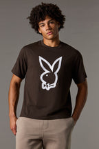 T-shirt avec motif brodé Playboy en sergé