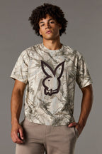 T-shirt avec motif brodé Playboy en sergé