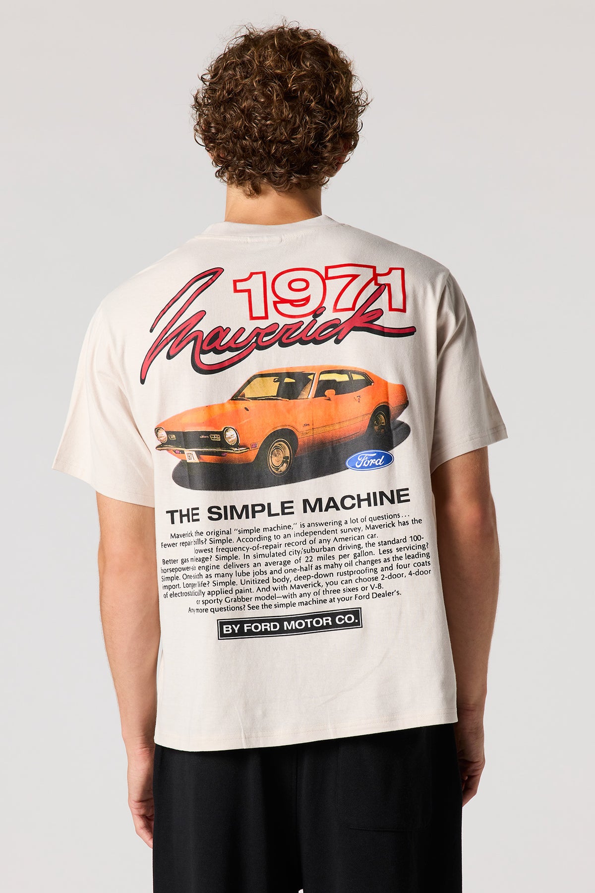 Ford Maverick Graphic T-Shirt - Light Grey