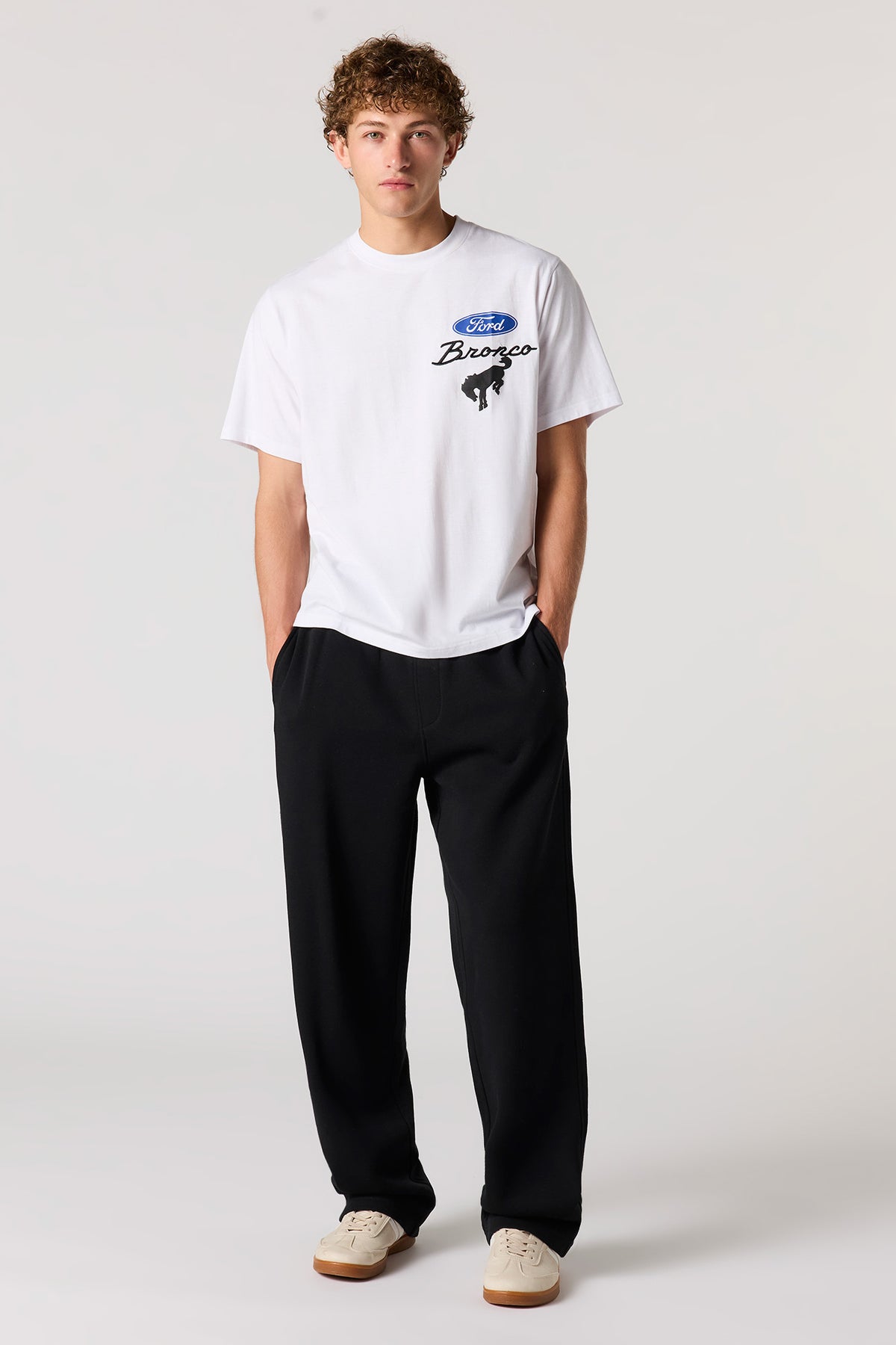 Alt View 3. Ford Bronco Embroidered & Graphic T-Shirt - White