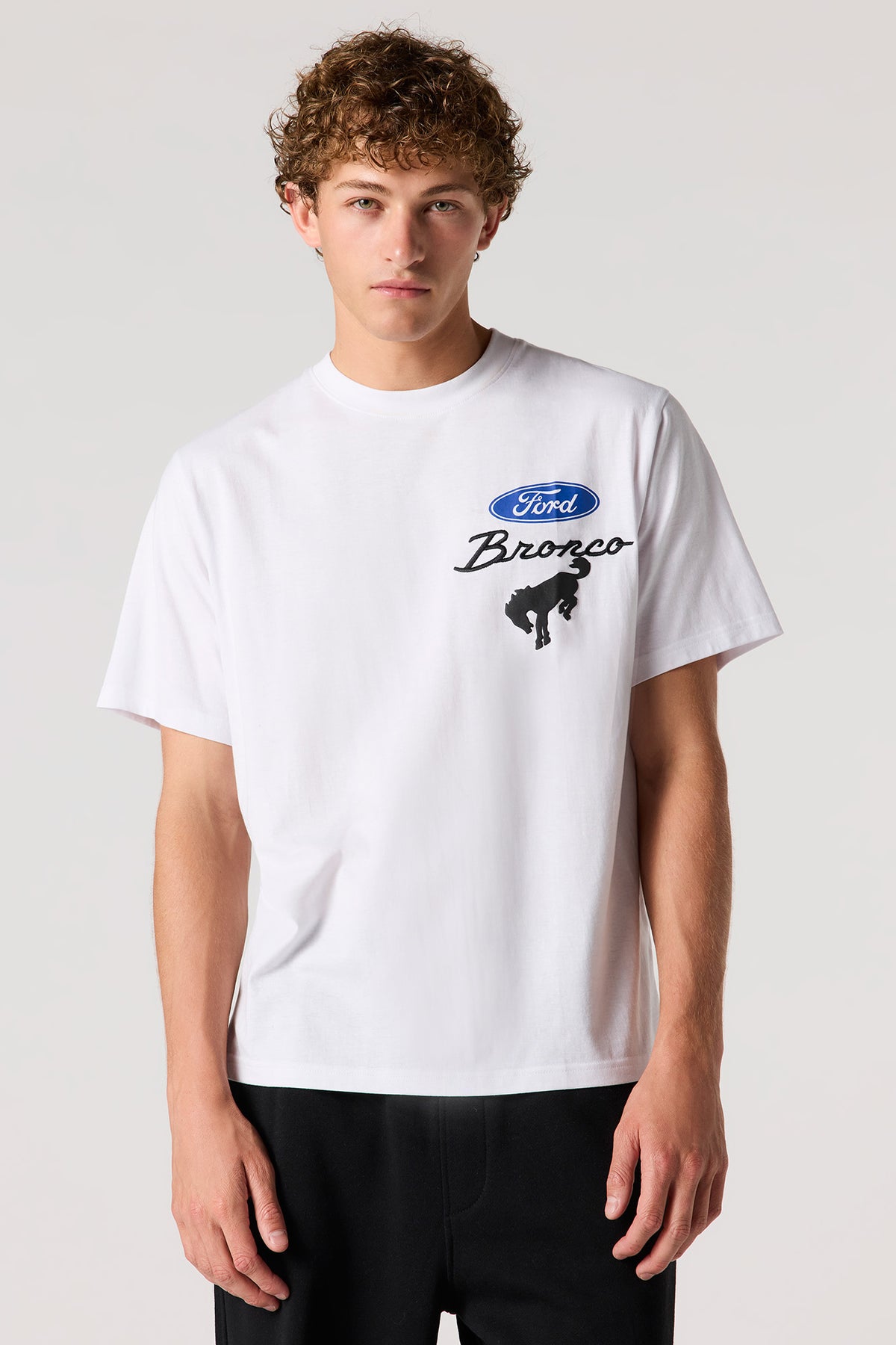 Alt View 2. Ford Bronco Embroidered & Graphic T-Shirt - White