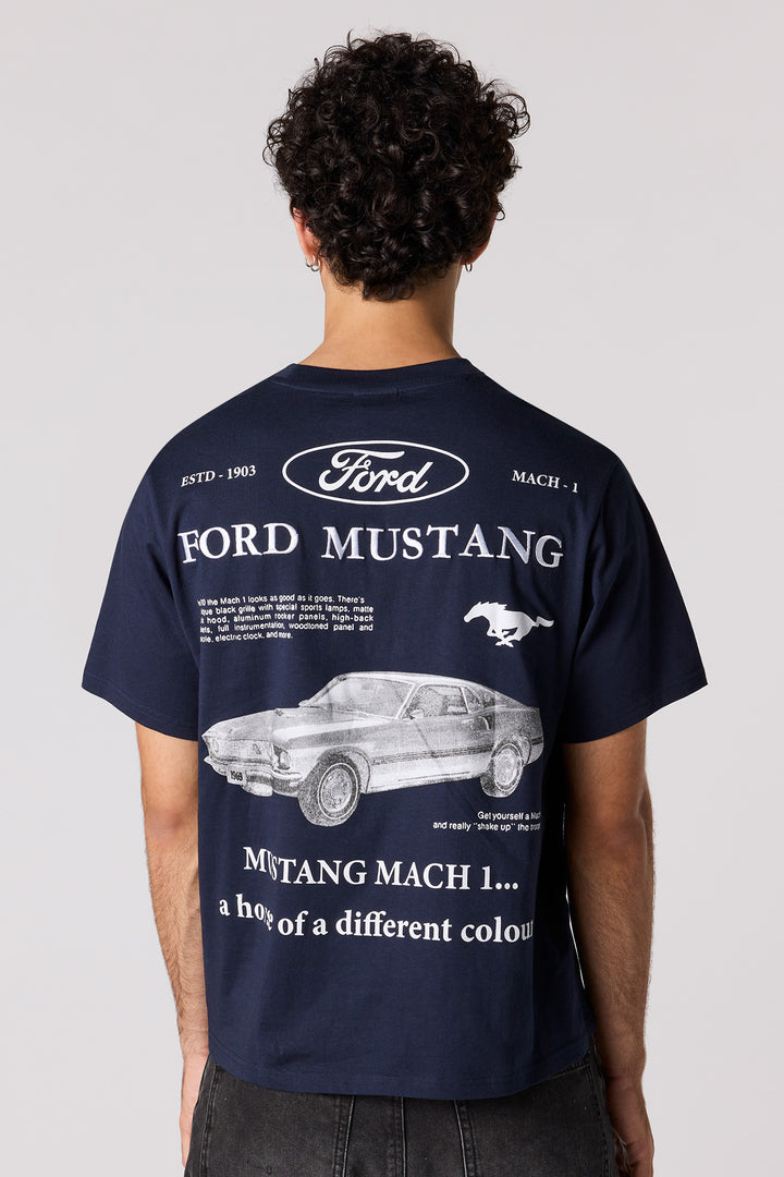 T-shirt Ford Mustang Graphique - Homme Taille XL (46/48) - Coton Noir
