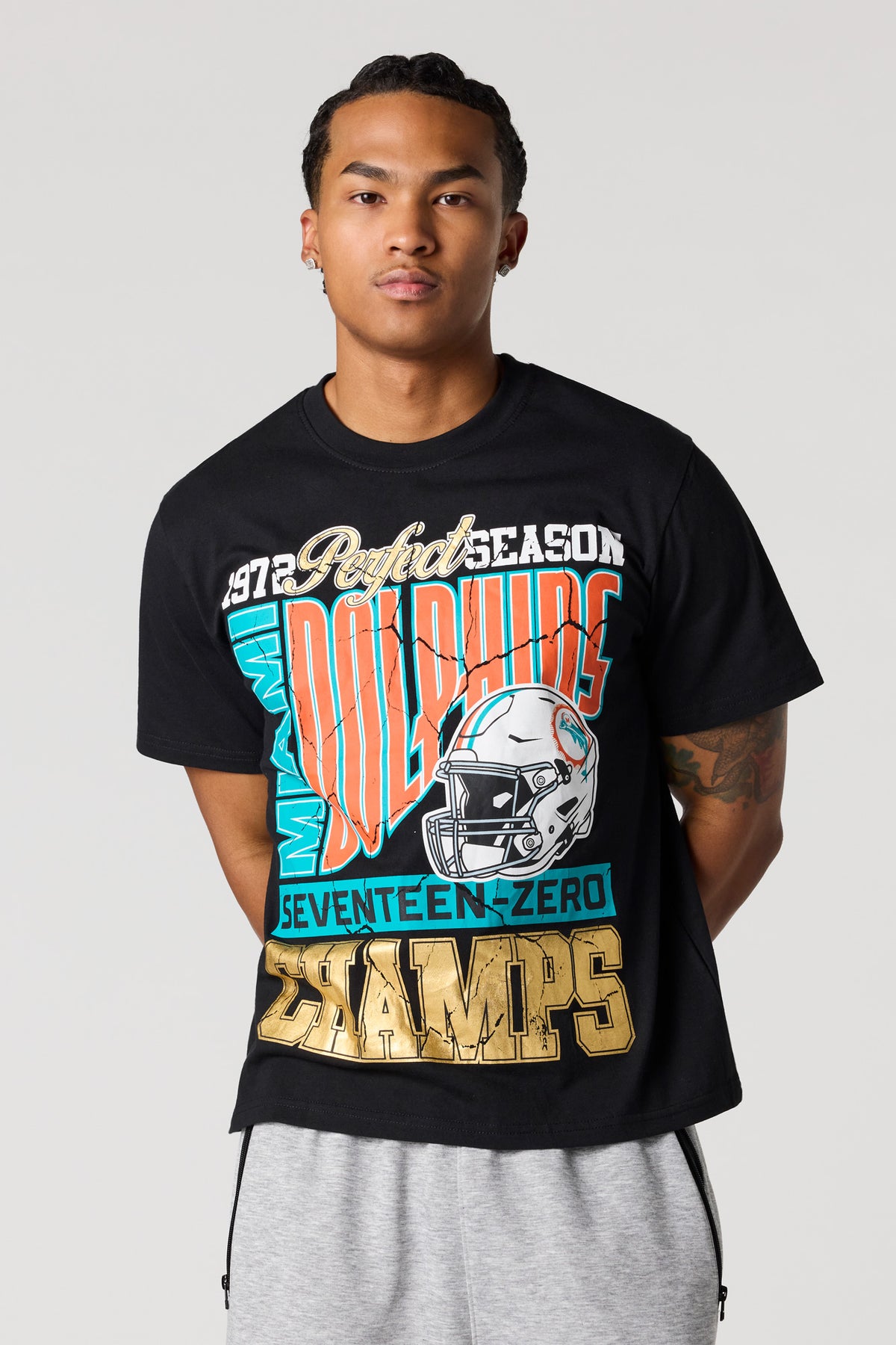 Miami Dolphins Graphic T-Shirt - Black