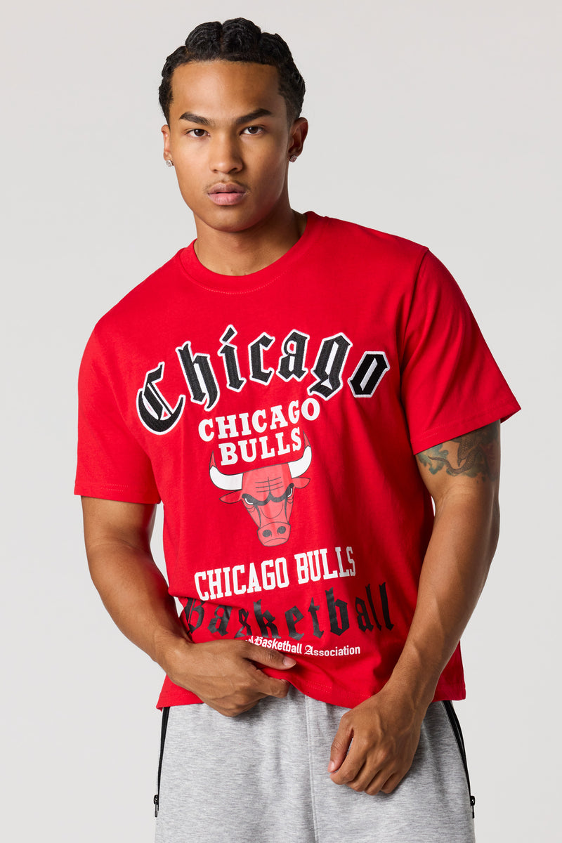 T-shirt avec motif brodé Chicago Bulls