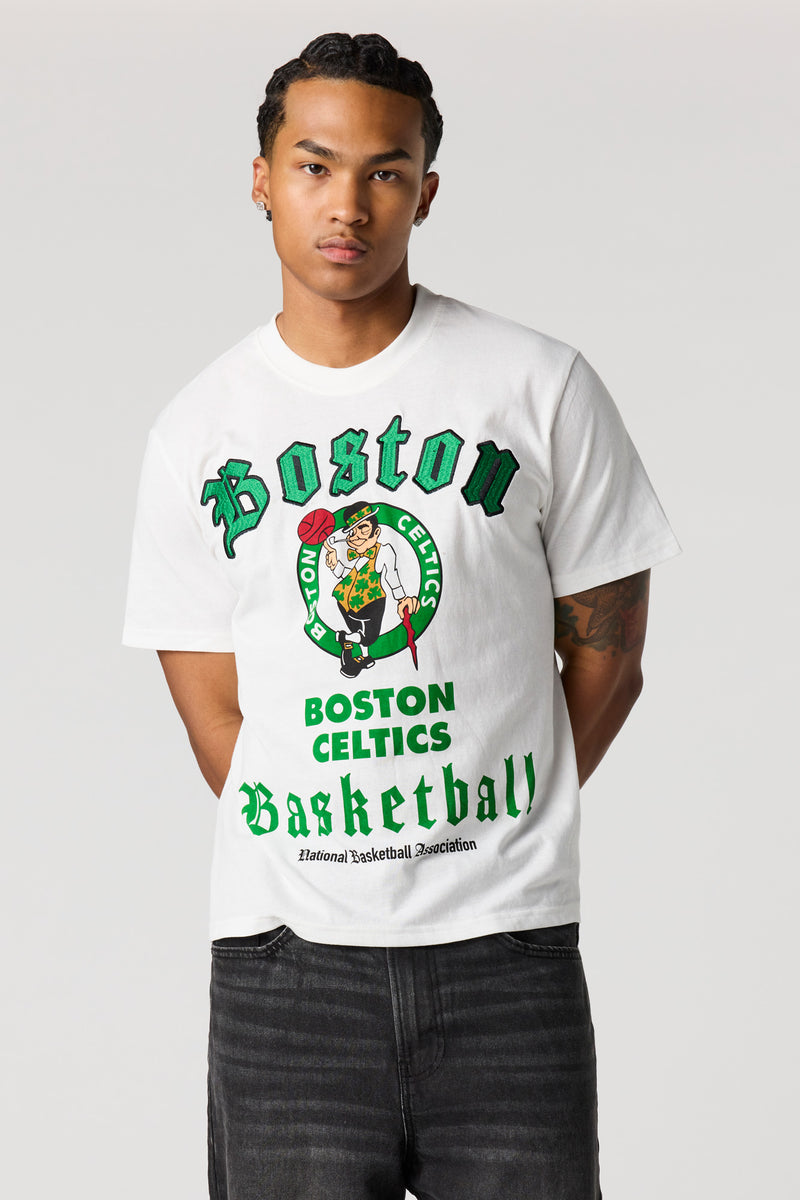 T-shirt avec motif brodé Boston Celtics