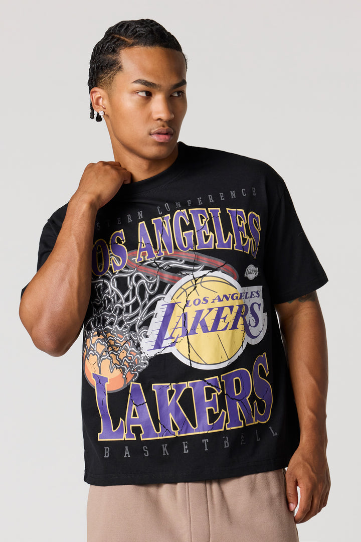 T-shirt décontracté à imprimé LA Lakers