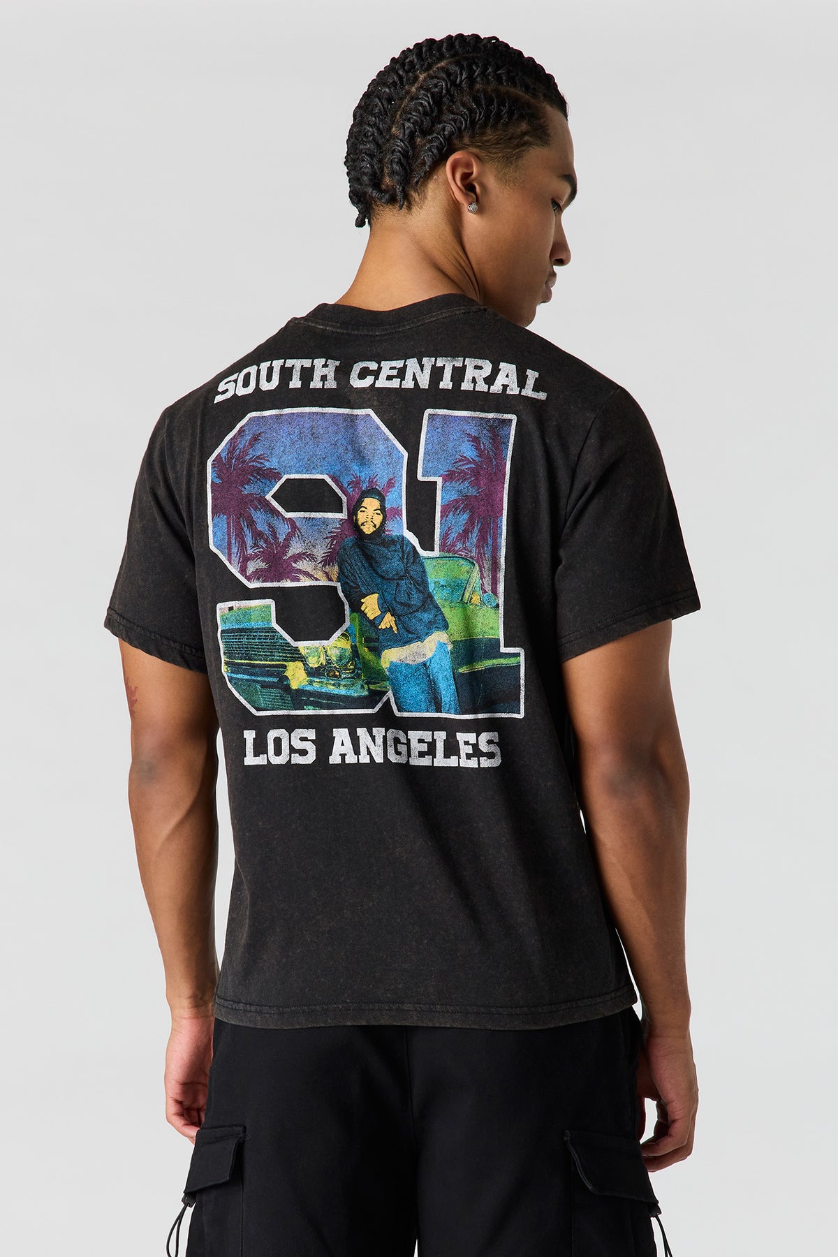 Vue alternative 2. T-shirt en coton épais de luxe à imprimé Boys n the Hood