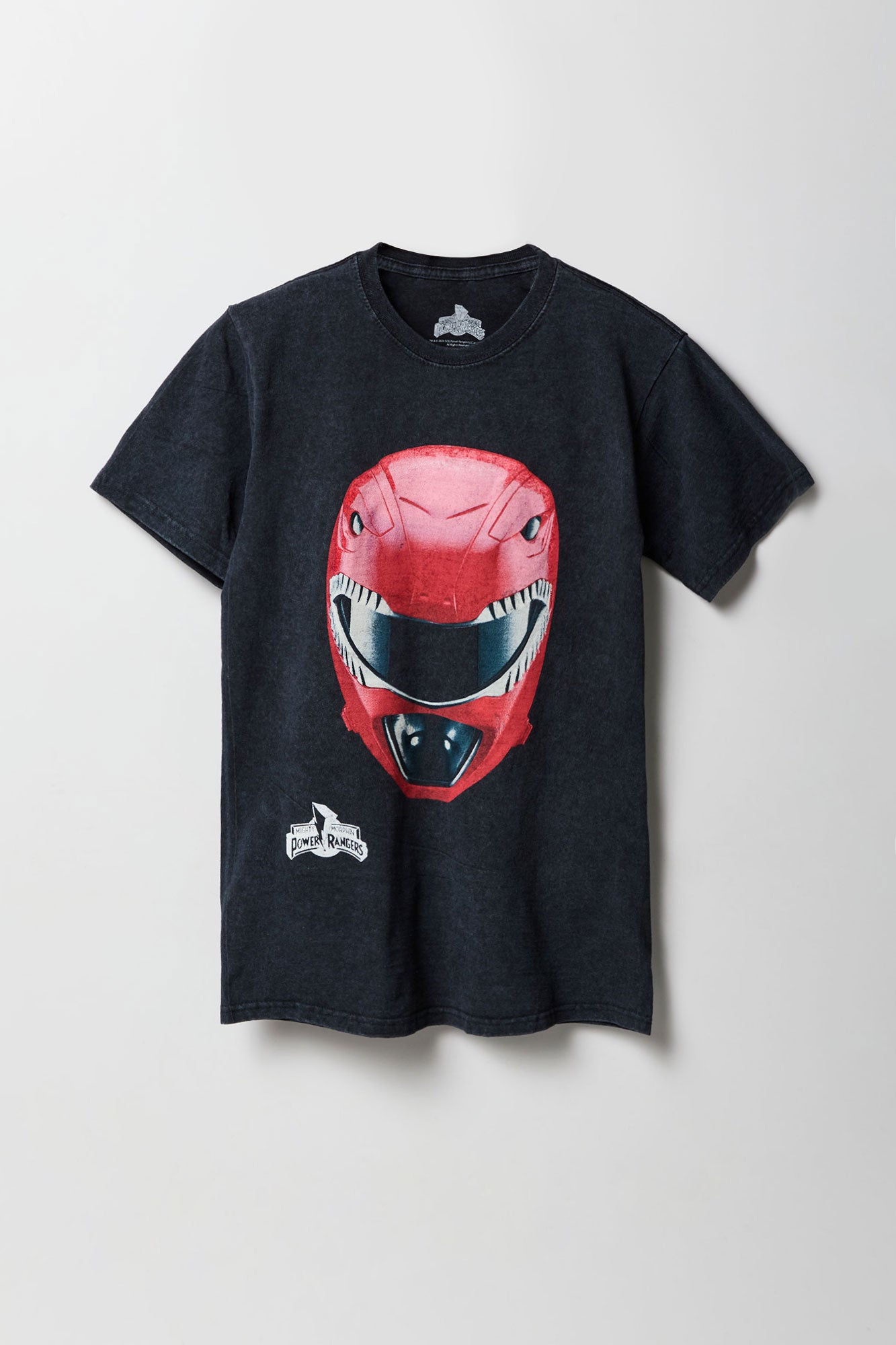 T-shirt délavé à imprimé Power Rangers