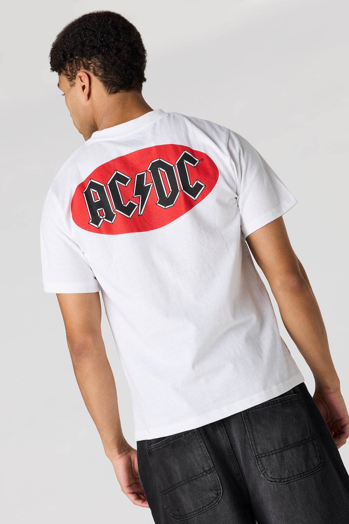 Vue alternative 2. T-shirt en coton épais de luxe à imprimé AC/DC
