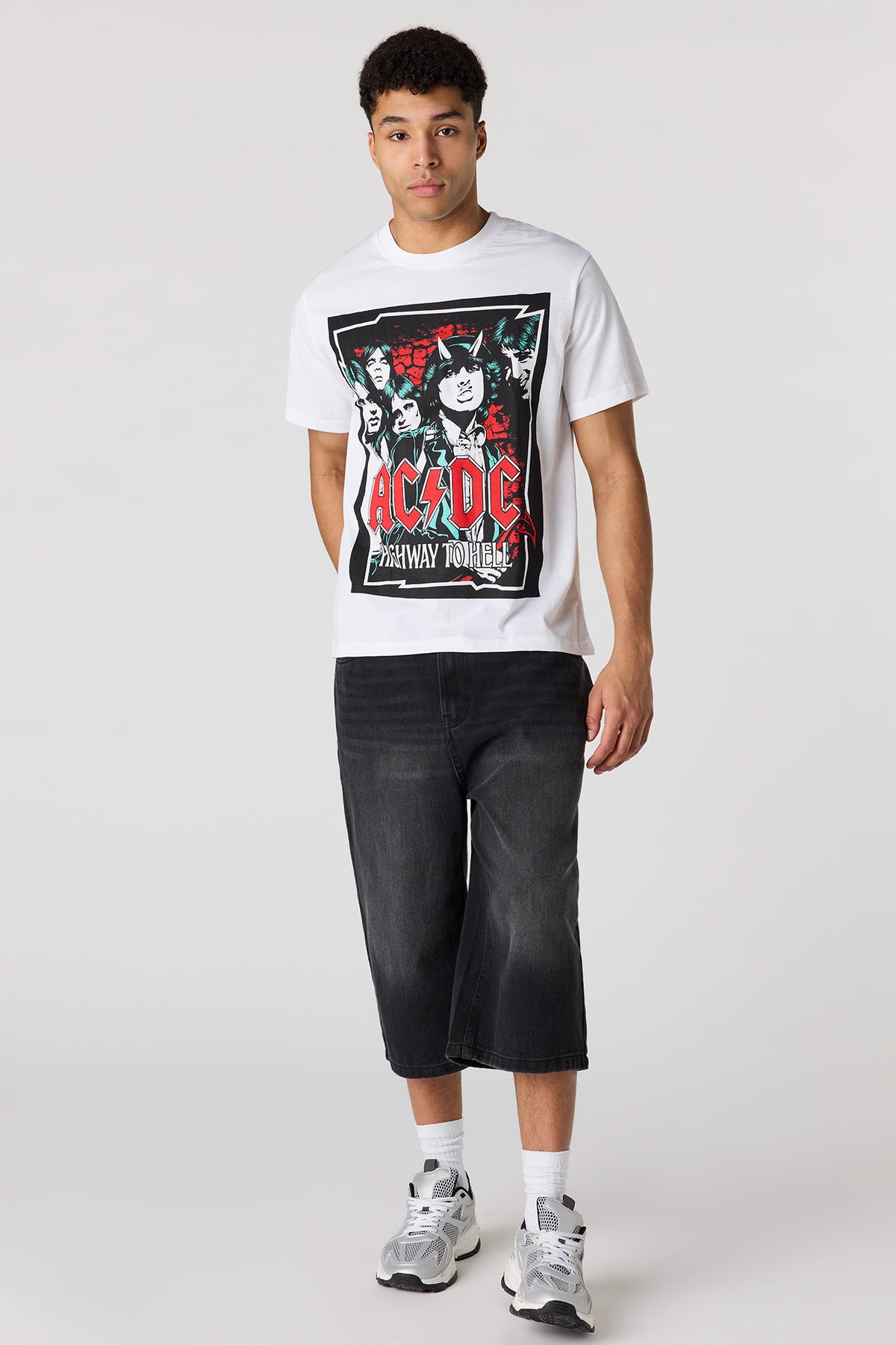 Vue alternative 3. T-shirt en coton épais de luxe à imprimé AC/DC