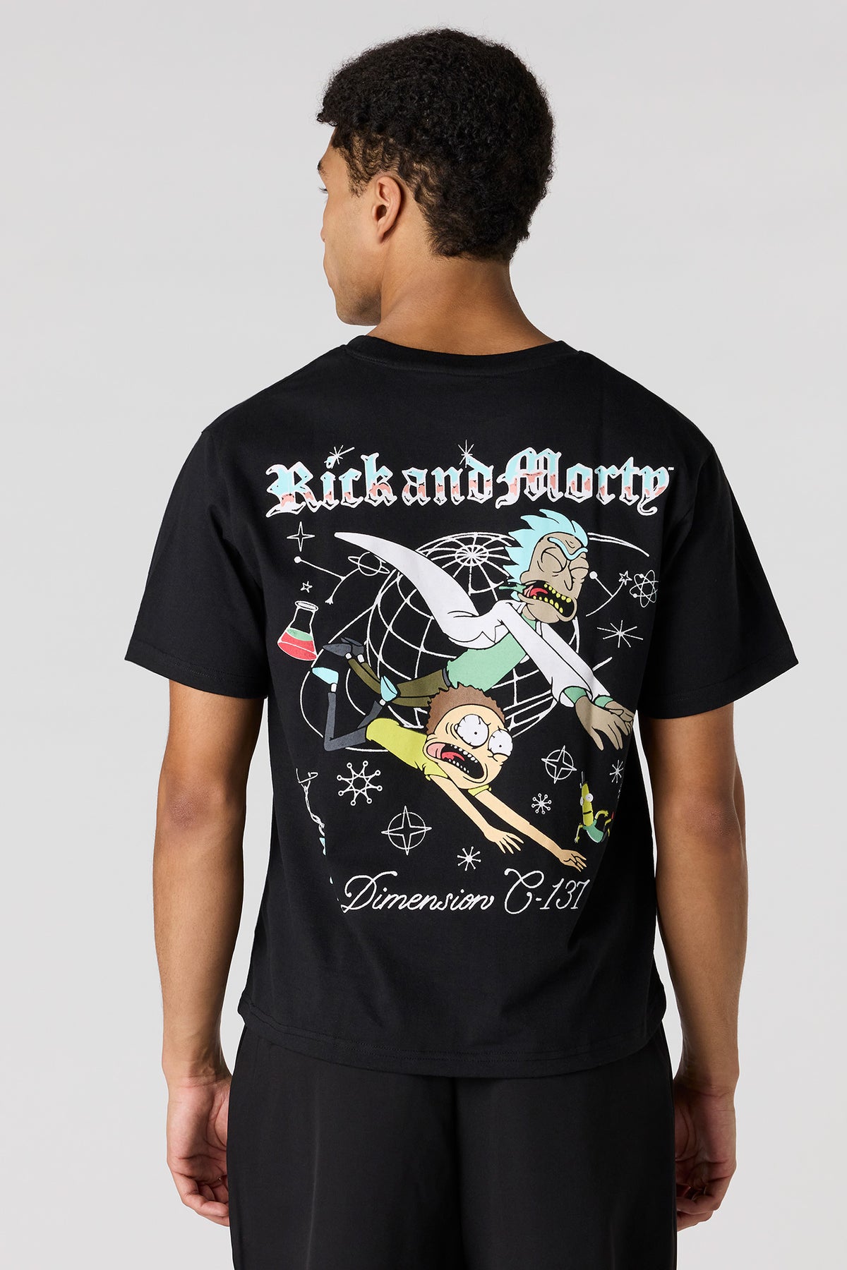 Vue alternative 2. T-shirt en coton épais de luxe à imprimé Rick & Morty