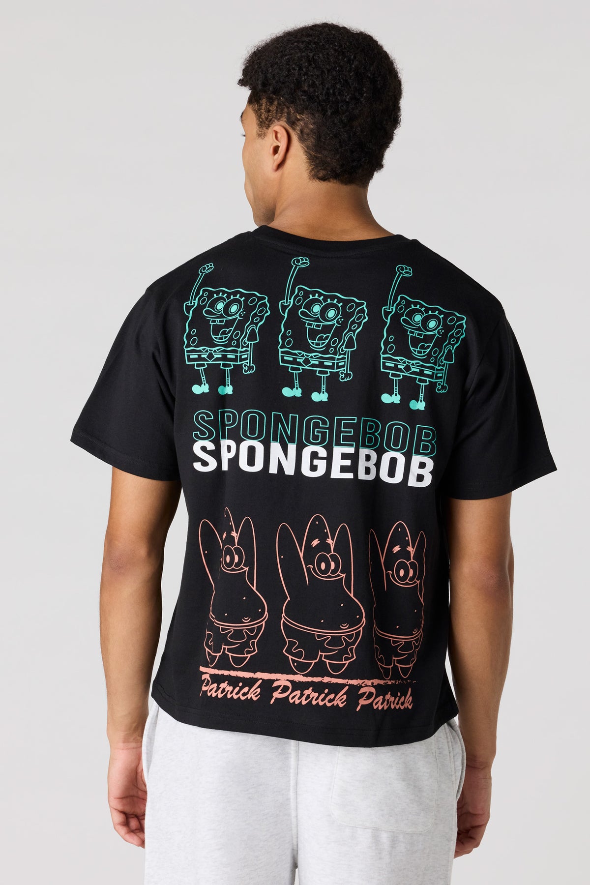 Alt View 2. Premium Heavyweight Cotton SpongeBob Graphic T-Shirt - Black